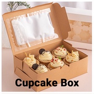 [Bakers' Paradise] Ready Stock Cupcake box - 4 pieces cupcake - white - cupcake holder box