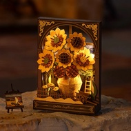 Rowood Golden Sunflower Wall Art 3D Wooden Puzzle TH002