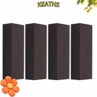 KEATHS 4PCS Ebony Wood Lumber, Ebony Color 12cm x 4cm x 2.5cm(4.72 * 1.57 * 0.98in） Ebony Handle Pla