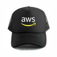 Aws mesh hat aws trucker hat/