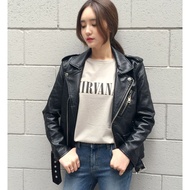 Ramones Women's Leather Jacket Korean Blazer Crop