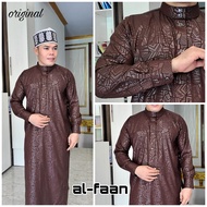 Jubah Pria Gamis Pria Jubbah saudi Jubah muslim Thobe Alfaan Motif emboss pria baju muslim pria dewa