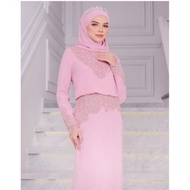 [PRELOVED] Baju tunang murah baju akad nikah dusty pink preloved hijabista baju Belinda Dress sewa Baju dress sewa nikah