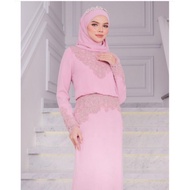 [PRELOVED] Baju tunang murah baju akad nikah dusty pink preloved hijabista baju Belinda Dress sewa B