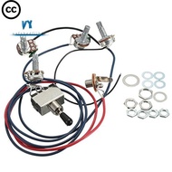 CC Lp Electric Guitar Pickups Wiring Harness Kit 2T2V 500K Pots 3 Way Switch With Jack For Dual Humb