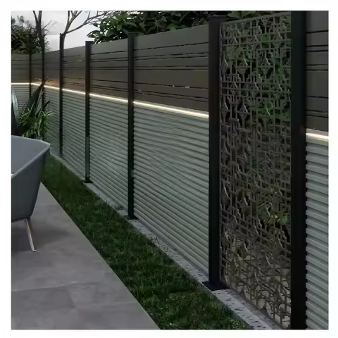 Garden Swimming Pool Privacy Lowes Modern Slat Used Modular Horizontal Corrugated Decorative Aluminu