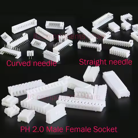 20Pcs PH 2.0 Terminal Plastic Housing Male Female Pin Header Connector ph 2.0 2mm Plug Socket Shell 