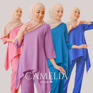 Renda Biru - Camelia Set Baju Seluar wanita