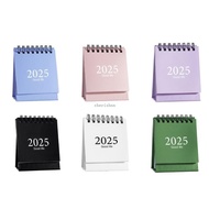 CH* 2025 Small Desk Calendar 2024-2025 Calendar English Standing Flip Calendar