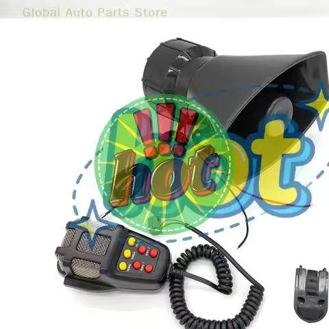 Car Electronic Warning 7 Sound 12V 100W 125Db Alarm Horn Siren Motorcycle Alarm Firemen Ambulance Lo