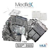 Medflex replacement electrode pads [1 Box ] for tens machine self-adhesive. Reusable