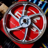 Racing Boy Honda EX5/ W125 Wave125 SP688 140x140-17 Sport Rim RCB (Black/ White)