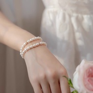 gelang tangan budak perempuan gelang couple Pearl Pearl Jewelry Pearl Stacked Bracelet Beaded Wholes
