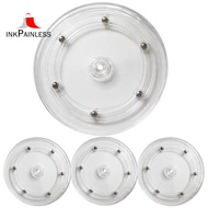 4Pcs Clear Lazy Susan Turntable, 6 Inch Acrylic Turntable Bearing for Decorating Cookies, Clear Swivel Organizer, Base