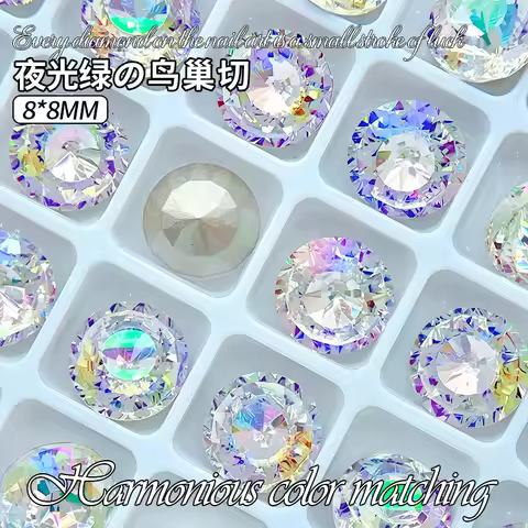 K9 Crystal White With Green Light Mixed Shaped diamonds Pointed bottomed Gems Used for earrings neck