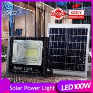 KKSKY ไฟโซล่าเซล1แถม1 solar light outdoor โซล่าเซลล์ สปอตไลท์ 60w 100w 200w 300w 500w ไฟledโซล่าเซลล์ ไฟลานภายใน ไฟแสงอาทิตย์  โคมไฟนอกบ้าน