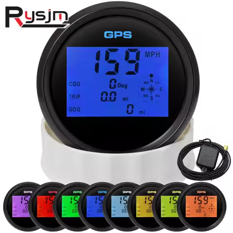 HD Customized 85mm GAUGE Digital Boat Car GPS Speedometer 0-999(MPH, Knots, KM/H)Speed Meter odomete