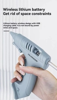 3.7V 2000mAh DIY熱熔膠槍USB充電續航力長達70分鐘適配7mm膠棒防滴膠設計電動矽膠槍 qqbckp 2520 3.7V 2000mAh DIY Hot Melt Glue Gun U