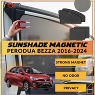 Perodua Bezza 2016-2024 Magnetic Sunshade Car Anti-Glare Day Sunshade Strong Magnet 4PCS