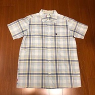 （Size L) Levi’s純棉格紋刺繡短袖襯衫(1103)
