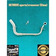 Skydrive sports / crossover / carb pure stainless elbow 51mm