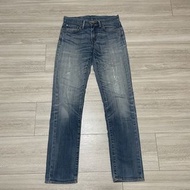 Levi's levis 04511-0772 511 W28 L32 淺藍薄款窄版刷紋牛仔褲 513 510 522