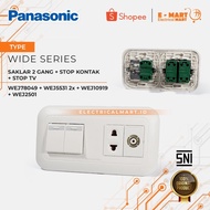 Panasonic Combination Switch WEJ 78409W + 2 x WEJ 5531W + WEJ 10919W + WEJ 2501W White