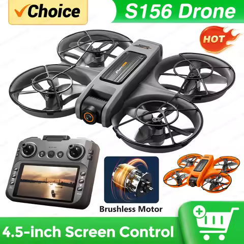 S156 Drone Professional 8K Camera with 5G WiFi FPV UAV 4.5inch Screen Remote Control Quadcopter Brus