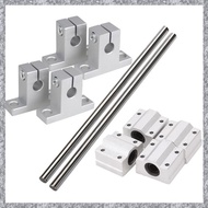 Horizontal 8mm Dia Linear Motion Ball Bearing Slide Bushing 200mm Linear Shaft Optical with Rod Rail