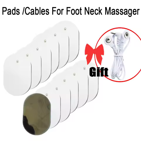 Pads Cables for Ems Foot Neck Massager Electrode Pads Gel Body Massager Patch Tens Feet Muscle Stimu