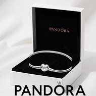 S925 sterling silver jewelry bracelet pendant box Sterling Silver Lab-grown Diamond Heart Clasp Snak