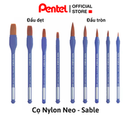 Cọ Vẽ Nylon Neo Sable| Cọ Vẽ Pentel Đầu Dẹt Đầu Tròn| Cọ Vẽ Lâu Trôi Và Dễ Làm Sạch