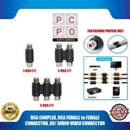 RCA COUPLER, RCA FEMALE to FEMALE CONNECTOR, AV/ AUDIO VIDEO CONNECTOR