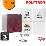 POLYTRON KULKAS MINI PRH 51 R 50 LITER MINI REFRIGERATOR / MINI BAR KULKAS KECIL PRH 51 R/X PORTABLE