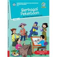 Thematic Textbook for Grade 4 Theme 4 Curriculum 2013 with titles of Various Jobs