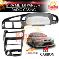 Proton WIRA Satria METER PANEL + RADIO PANEL (CARBON) (WOOD)