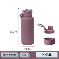 EZALO 304 Stainless Steel Palette Thermos Flask Wide Mouth Sport Water Bottle Vacuum Tumbler (900ml)