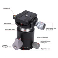 Andoer Camera Tripod Ball Head 36mm Metal Panorama with 1/4 Inch Quick Release Plate for Monopod Sli