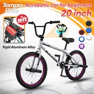 AENXRD 20 Inch Mountain BMX Bike Aluminum Stem Boys Girls 6-15years w/ Bottle Cage Bell Lock Light
