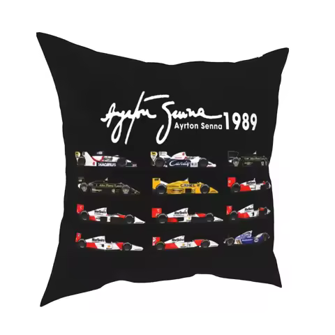 All The Cars Ayton Senna Formula 1 Racing Car F1.png Pillowcase Soft Polyester Cushion Cover Decor P