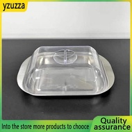 【yzuzza】Butter Container - White Butter Fridge Storage Container Butter Storage Box,Metal Butter Box
