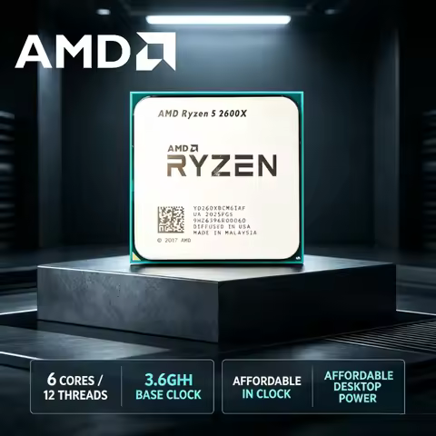 AMD Ryzen 5 2600X 6-Core 12-Thread 3.6GHz 95W CPU Processor LGA AM4 100% Brand New R5 2600X