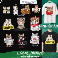 [Ironed, heat pressed image] Ironed Cat 2 image for children