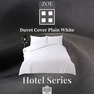 Zoe Duvet Cover Hotel Quality - Super Single/Queen/King (Plain White)
