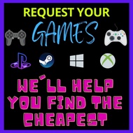 🎮 REQUEST YOUR GAME Xbox, PC, PS4 Game -  - We Help You Find THE CHEAPEST PRICE💰