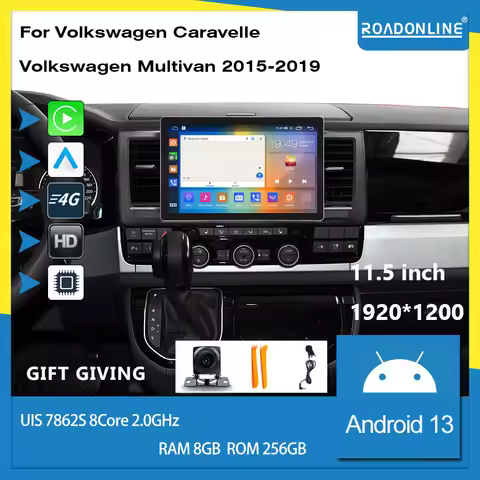 11.5 inch For Volkswagen Caravelle Multivan 2015 1920*1080 UIS7862 8+256gb Car Navigation CarPlay Ca