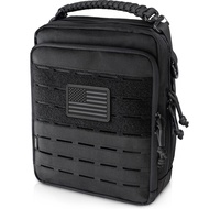 Tactical Molle Admin Pouch, Utility EDC Pouch Organizer Modular Tool Pouch of Double Layer Design Me
