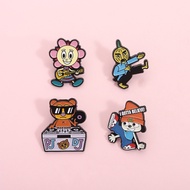 PaRappa The Rapper Music Rhythm Game Enamel Brooch Cute Cartoon Character Metal Pin Backpack Clothin