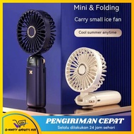 5 Speed Rechargeable Handheld Fan with Led Display Portable USB Mini Fan Adjustable Mini Fan Cooling Fan