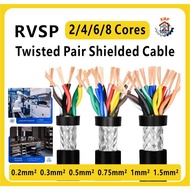 RVSP Twisted Pair Shielded Wire Shielded Cable 2Core 4Core 6Core 8Core 0.2 mm² 0.5 mm² 0.75 mm² 1.5 